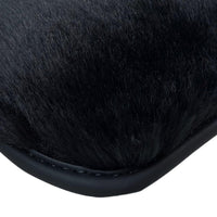 Black Sheepskin Floor Mats For BMW 1 Series F70 No Steps Edition - AutoWin