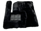 Black Sheepskin Floor Mats For Mercedes Benz E-Class W213 Sedan (2020-2023) | ER56 Design - AutoWin