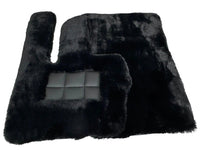 Black Sheepskin Floor Mats For Mercedes-Benz G Class W461 (1979-2008) ER56 Design - AutoWin