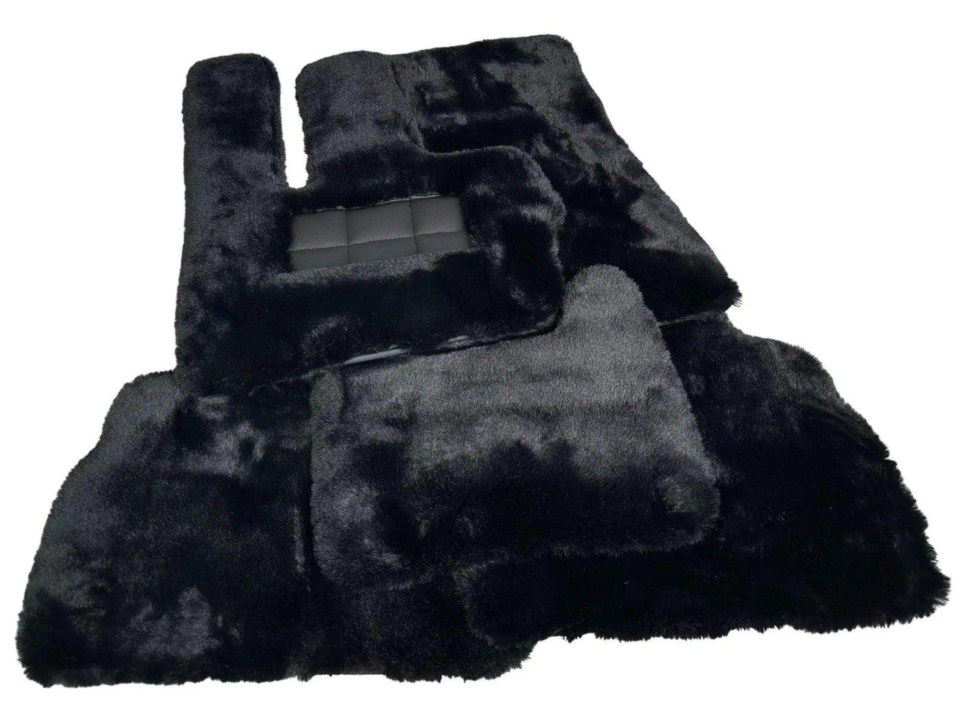 Black Sheepskin Floor Mats For Mercedes-Benz G Class W463 (2008-2018) ER56 Design - AutoWin