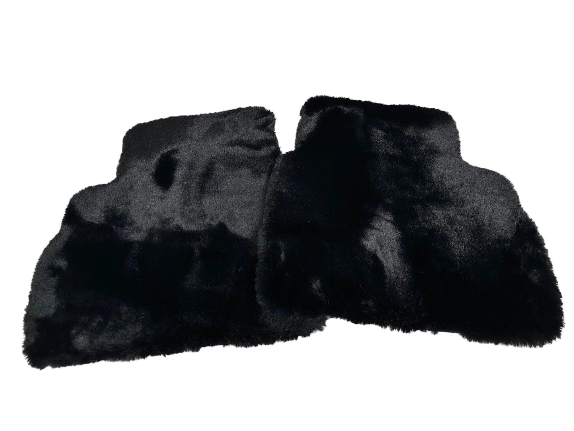 Black Sheepskin Floor Mats For Mercedes-Benz G Class W463 (2008-2018) ER56 Design - AutoWin