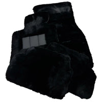 Black Sheepskin Floor Mats for Rolls-Royce Ghost Series I (2010–2020) No Steps Edition