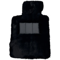 Black Sheepskin Floor Mats for Rolls-Royce Ghost Series I (2010–2020) No Steps Edition