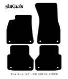 Blue Floor Mats for A7 - C8 (2018-2023) | ER56 Design - AutoWin