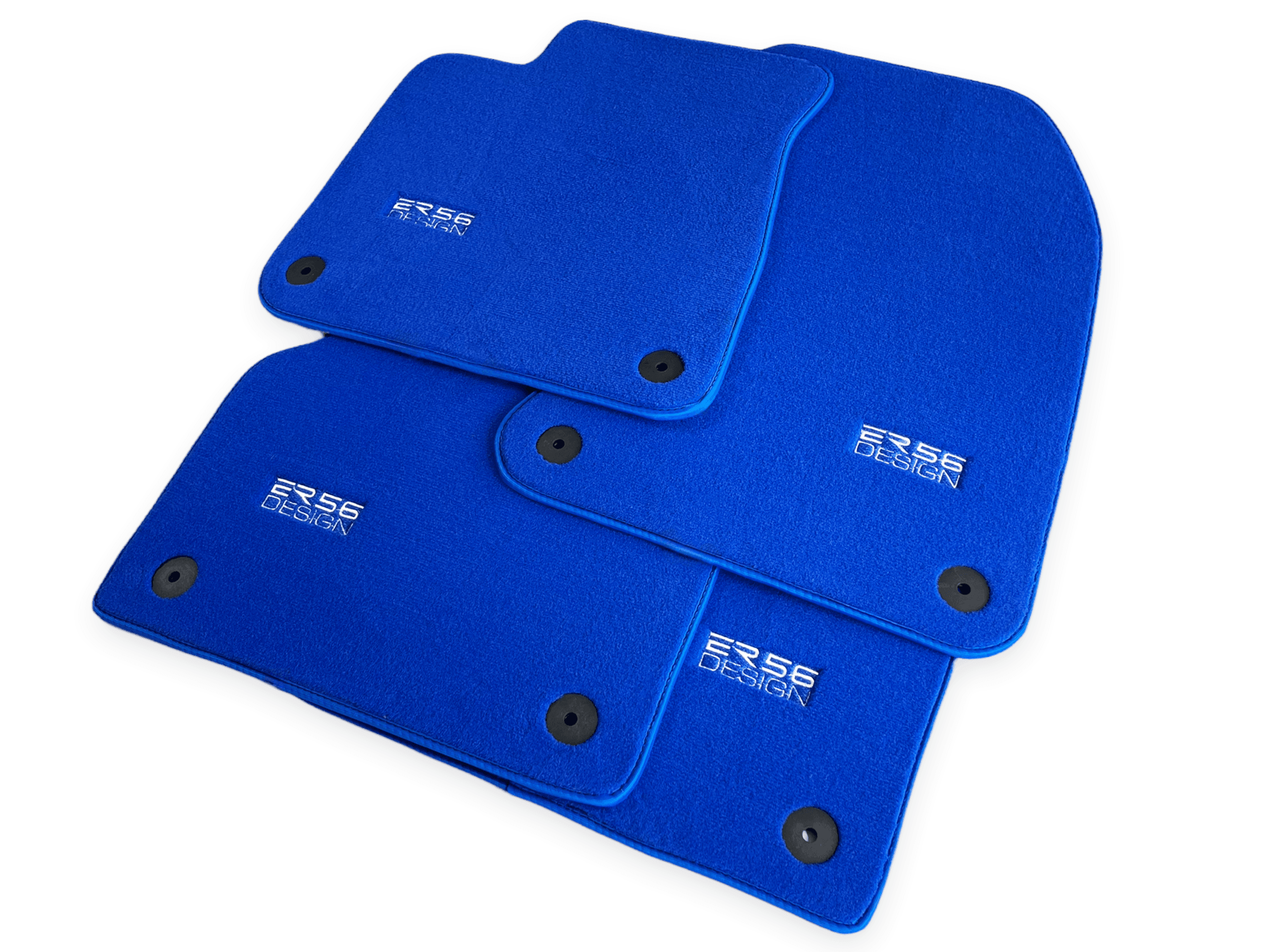 Blue Floor Mats for Audi A3 - 5-door Sedan (MHEV) Mild Hybrid Electric Vehicle (2021 - 2024) | ER56 Design - AutoWin