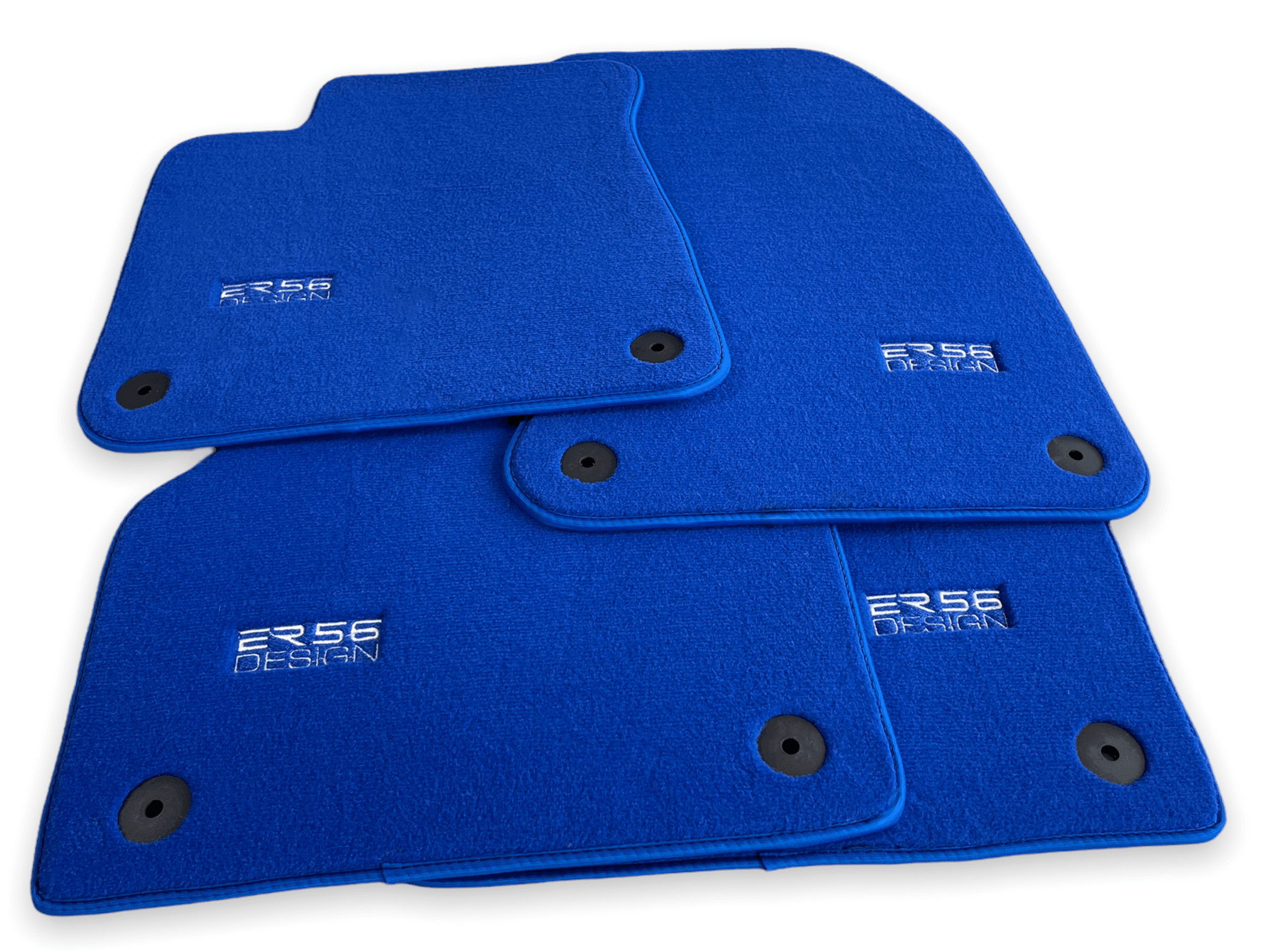 Blue Floor Mats for Audi A3 - 5-door Sedan (MHEV) Mild Hybrid Electric Vehicle (2021 - 2024) | ER56 Design - AutoWin