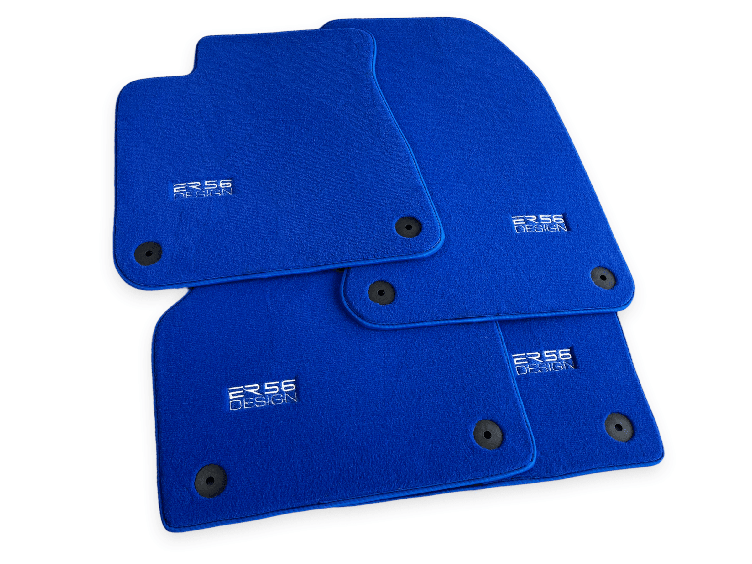 Blue Floor Mats for Audi A3 - 5-door Sedan (MHEV) Mild Hybrid Electric Vehicle (2021 - 2024) | ER56 Design - AutoWin