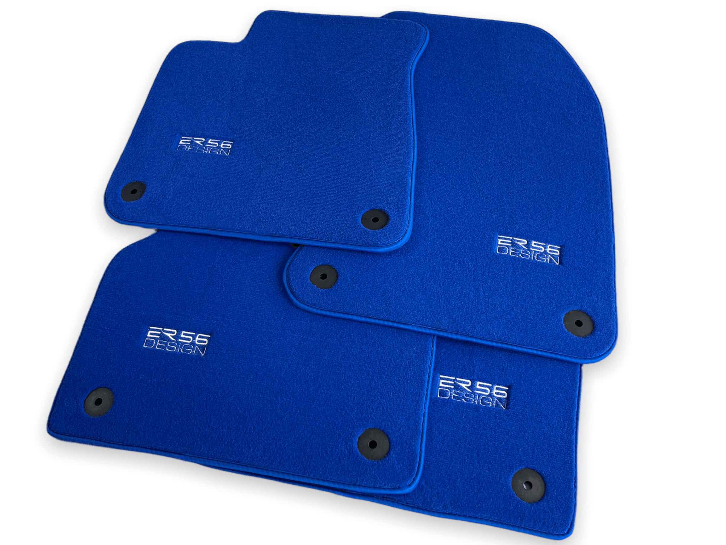Blue Floor Mats for Audi A3 - 5-door Sedan (MHEV) Mild Hybrid Electric Vehicle (2021 - 2024) | ER56 Design - AutoWin