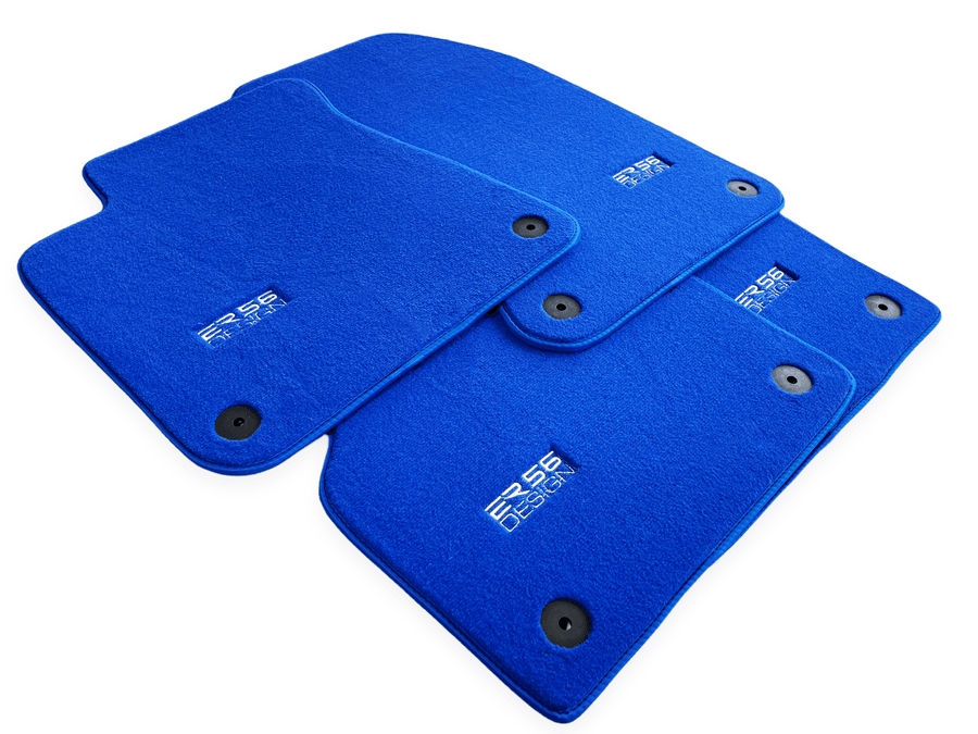 Blue Floor Mats for Audi A3 - Convertible (2014-2020) | ER56 Design - AutoWin