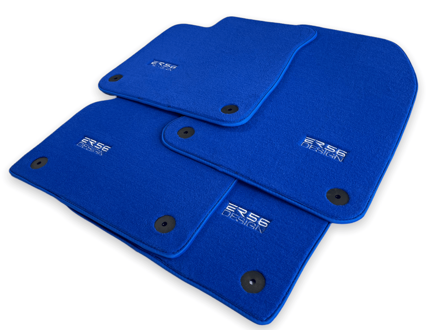 Blue Floor Mats for Audi A4 - B6 Convertible (2002-2006) | ER56 Design - AutoWin