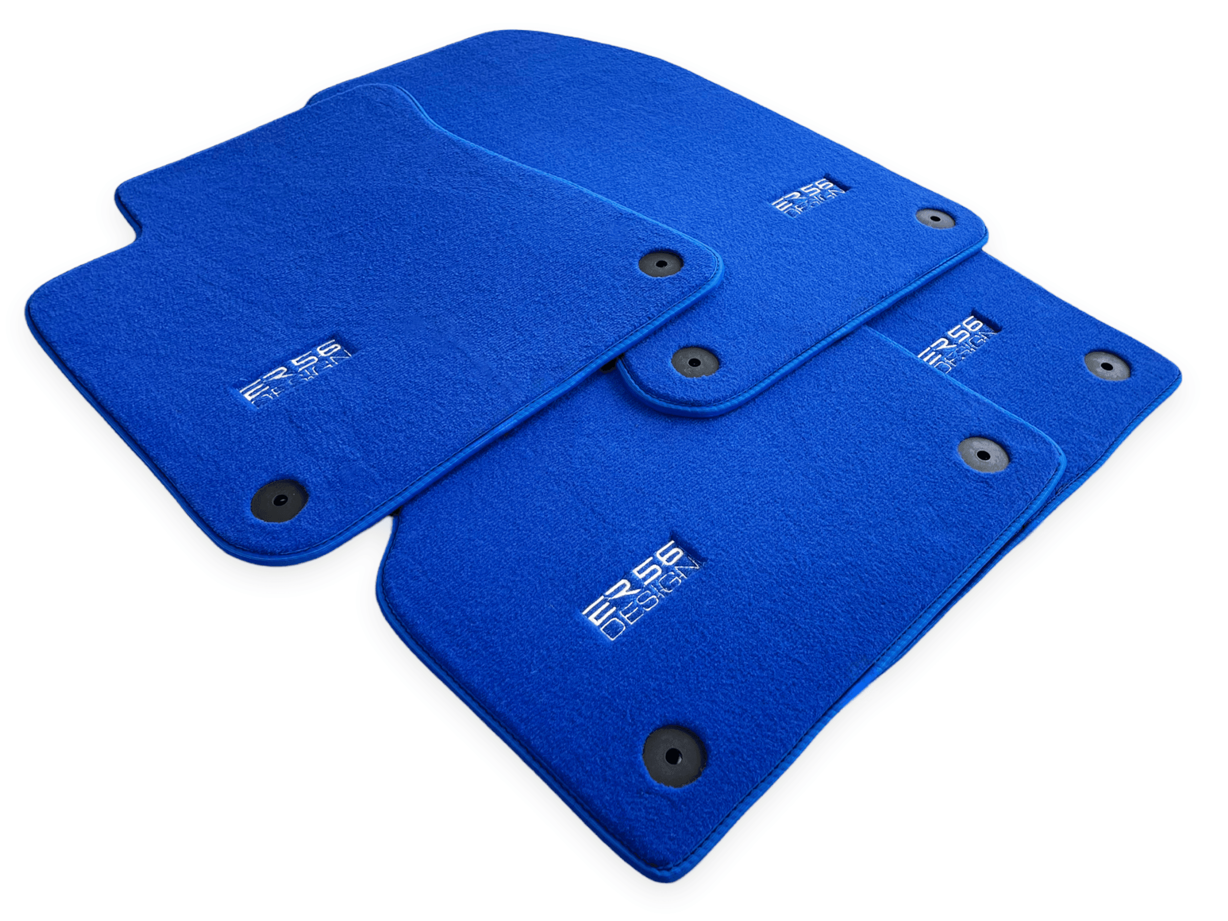 Blue Floor Mats for Audi A4 - B6 Sedan (2001-2004) | ER56 Design - AutoWin