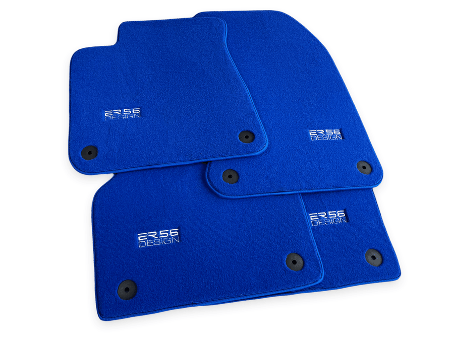 Blue Floor Mats for Audi A4 - B8 Allroad Quattro (2008-2015) | ER56 Design - AutoWin