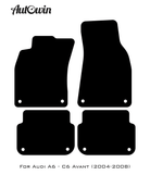 Blue Floor Mats for Audi A6 - C6 Avant (2004-2008) | ER56 Design - AutoWin