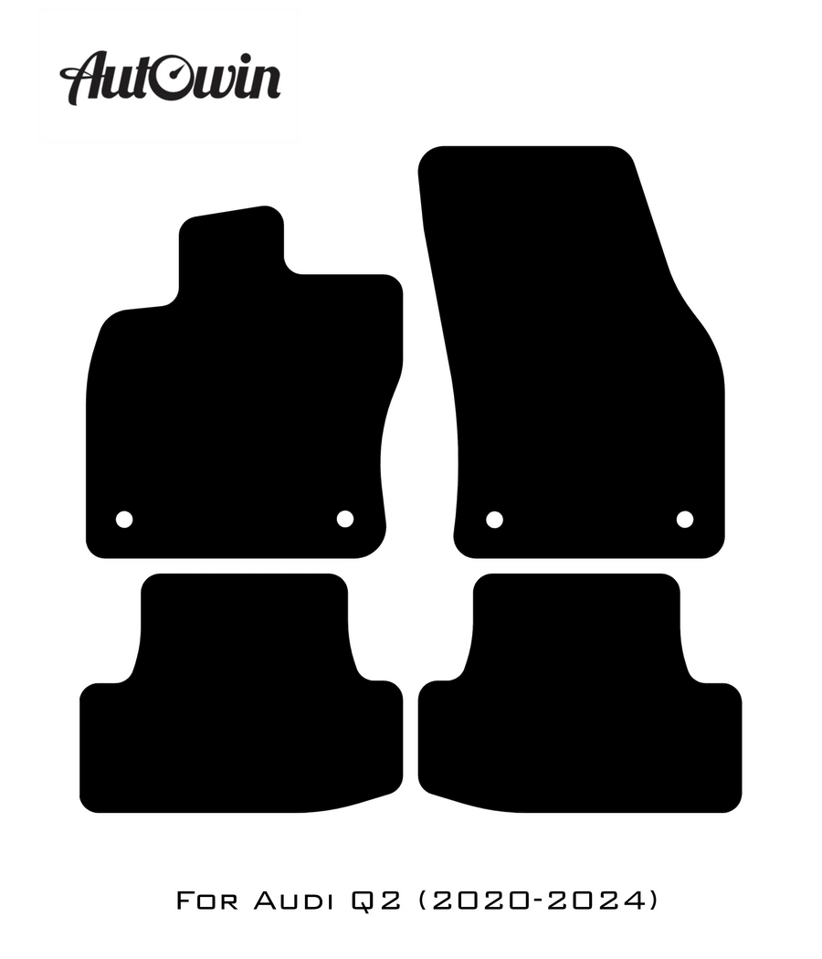 Blue Floor Mats for Audi Q2 (2020-2024) | ER56 Design - AutoWin