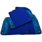 Blue Floor Mats For Bentley Bentayga (2015-2023) with Alcantara Leather - AutoWin