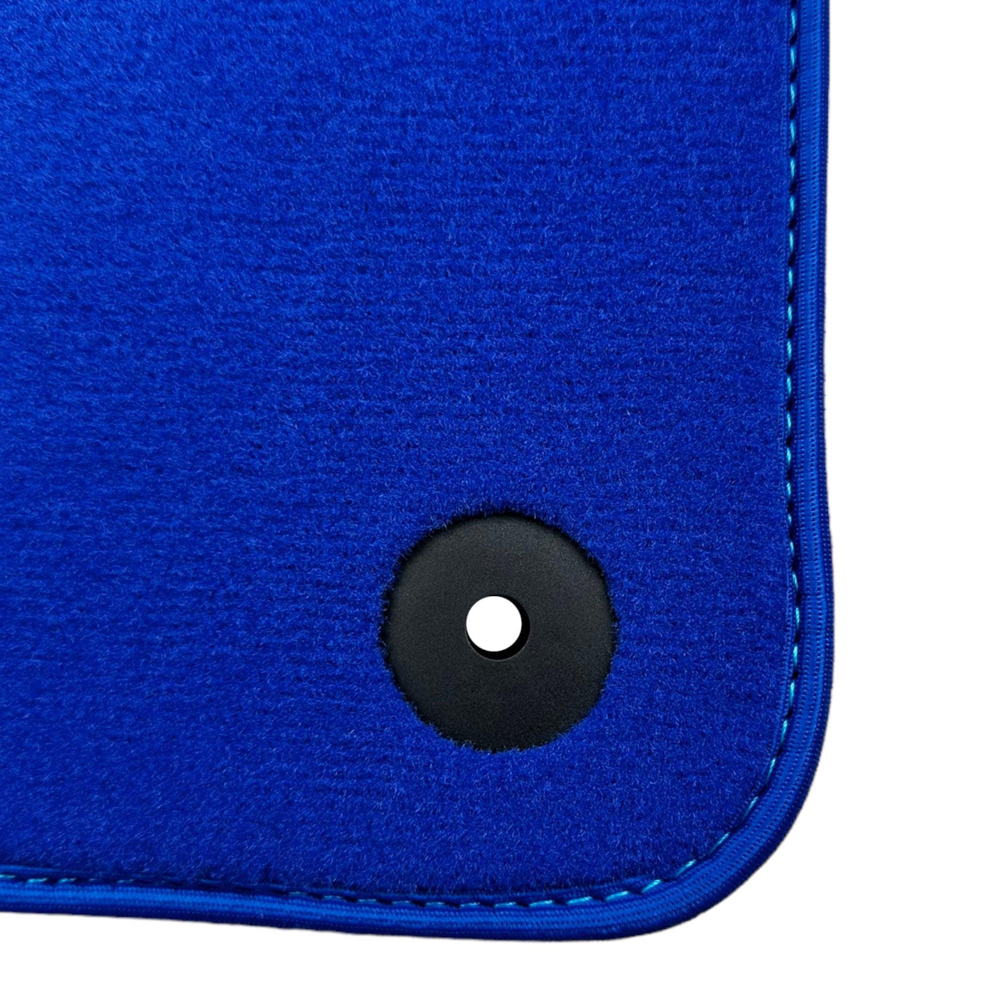 Blue Floor Mats For Bentley Bentayga (2015-2023) with Alcantara Leather - AutoWin