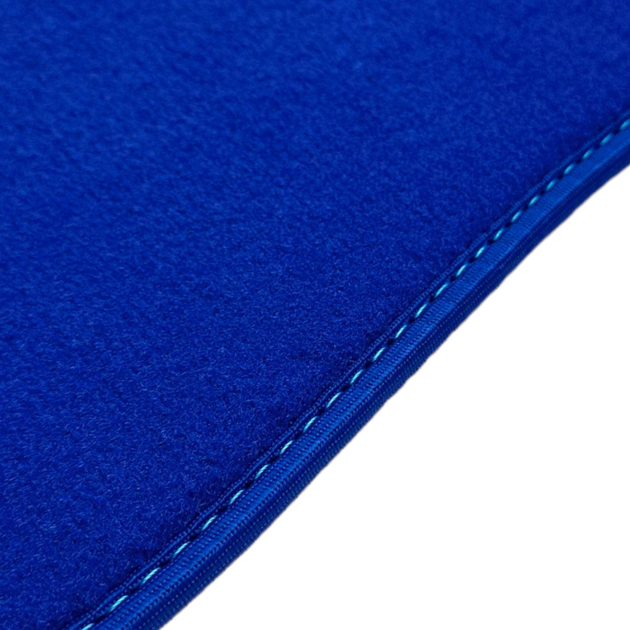Blue Floor Mats For Bentley Bentayga (2015-2023) with Alcantara Leather - AutoWin