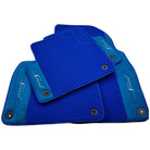 Blue Floor Mats For Bentley Bentayga (2015-2023) with Alcantara Leather - AutoWin