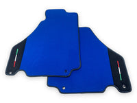 Blue Floor Mats For Ferrari 360 Modena 1999-2005 With Alcantara Leather - AutoWin