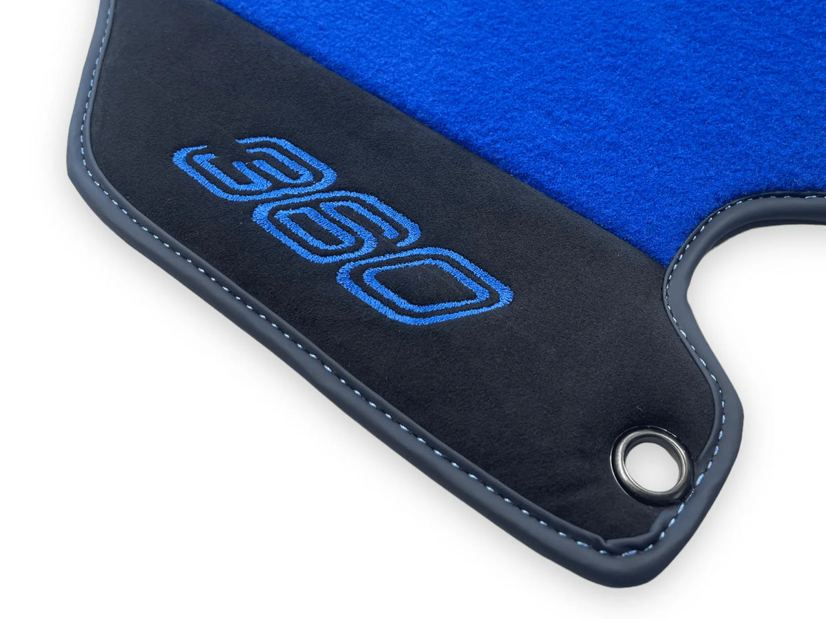 Blue Floor Mats For Ferrari 360 Modena 1999-2005 With Alcantara Leather - AutoWin