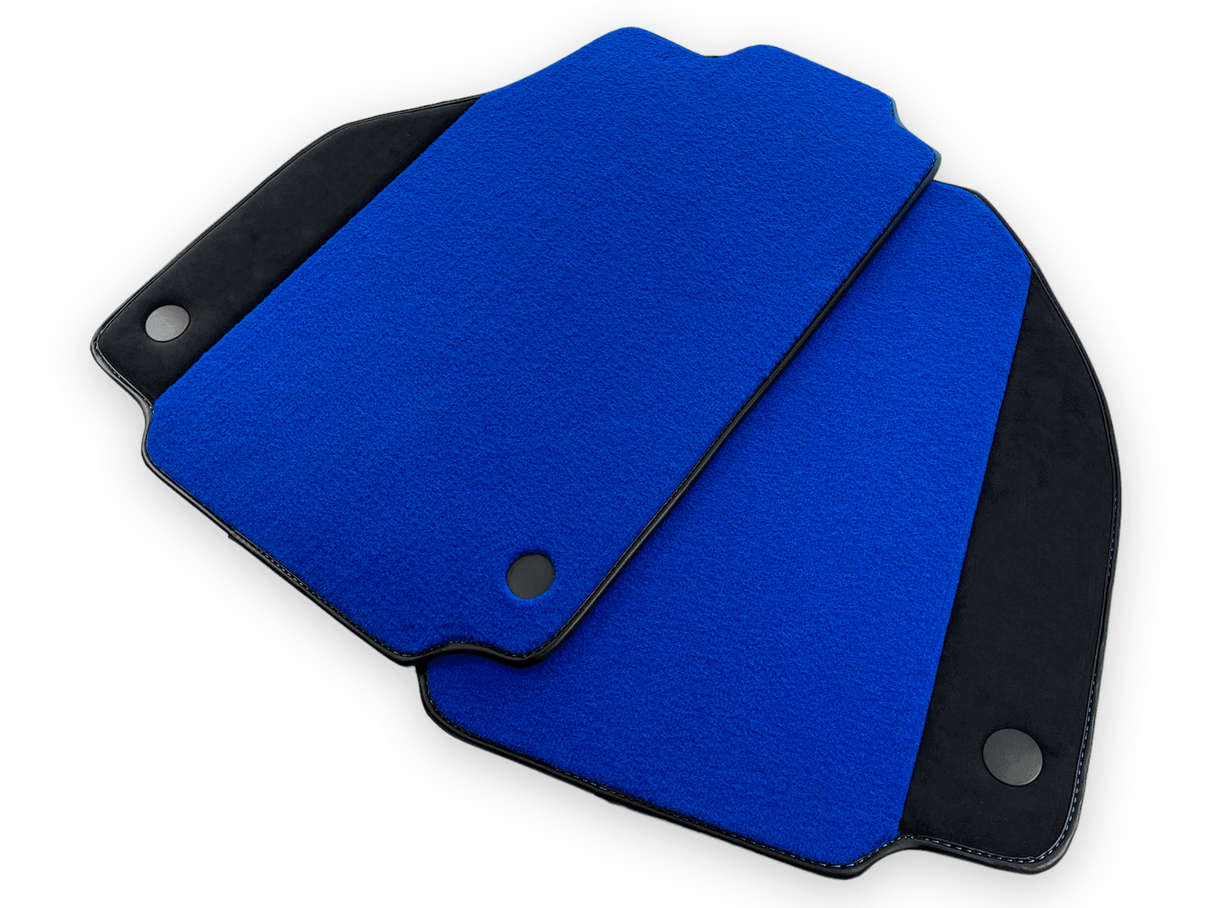 Blue Floor Mats For Ferrari 488 Pista Spider 2019-2021 With Alcantara Leather - AutoWin