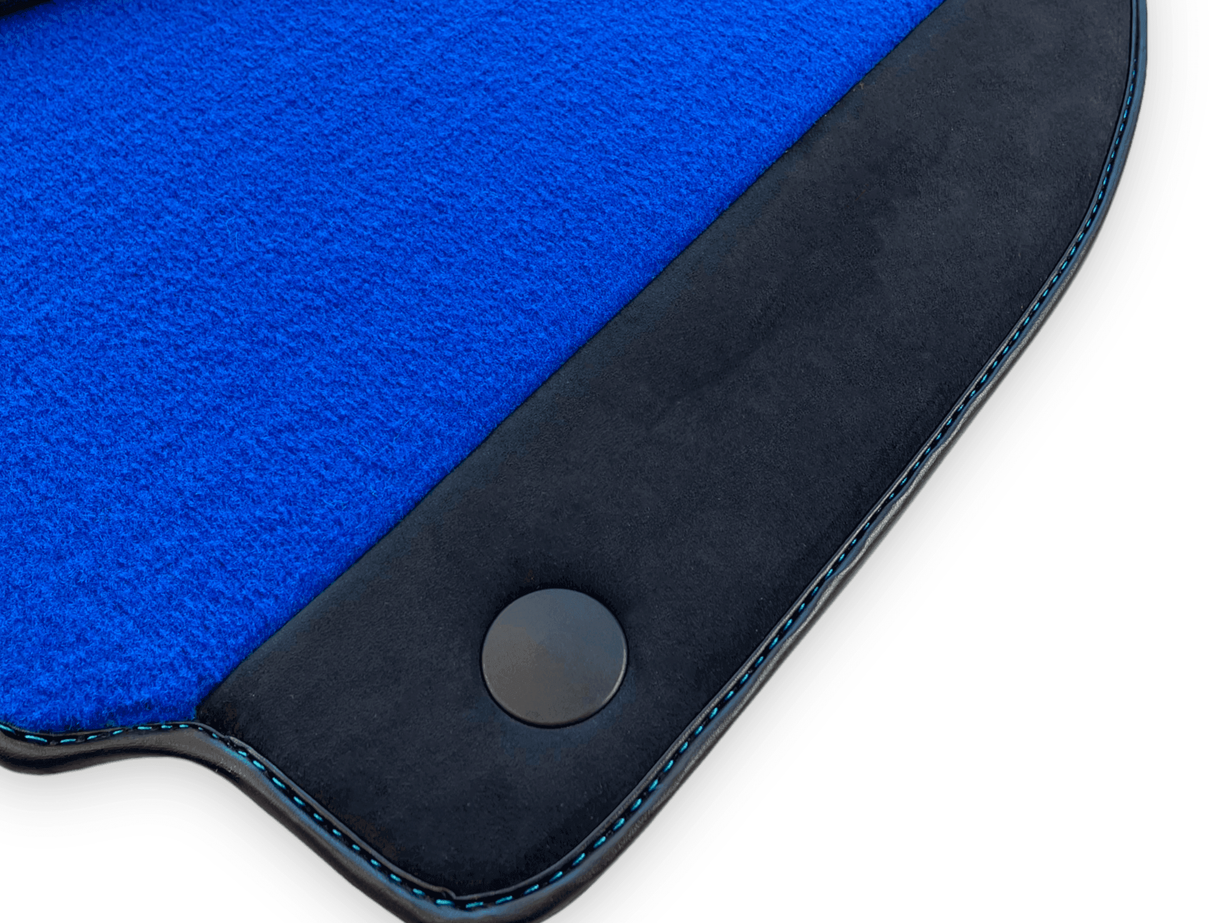 Blue Floor Mats For Ferrari 488 Pista Spider 2019-2021 With Alcantara Leather - AutoWin