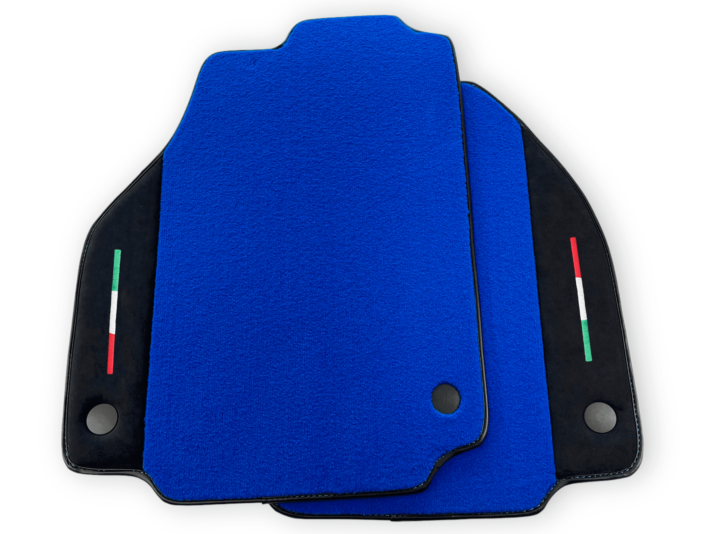 Blue Floor Mats For Ferrari 488 Pista Spider 2019-2021 With Alcantara Leather - AutoWin