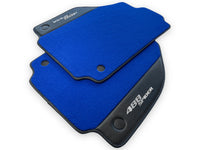 Blue Floor Mats For Ferrari 488 Spider 2015-2022 Carbon Leather - AutoWin