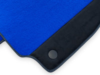 Blue Floor Mats For Ferrari 488 Spider 2015-2022 With Alcantara Leather - AutoWin