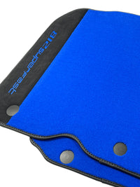 Blue Floor Mats For Ferrari 812 Superfast With Alcantara Leather - AutoWin