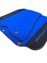 Blue Floor Mats For Ferrari 812 Superfast With Alcantara Leather - AutoWin