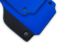 Blue Floor Mats For Ferrari F8 Tributo 2019-2022 With Alcantara Leather - AutoWin
