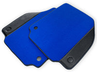 Blue Floor Mats For Ferrari F8 Tributo 2019-2022 With Carbon Leather - AutoWin