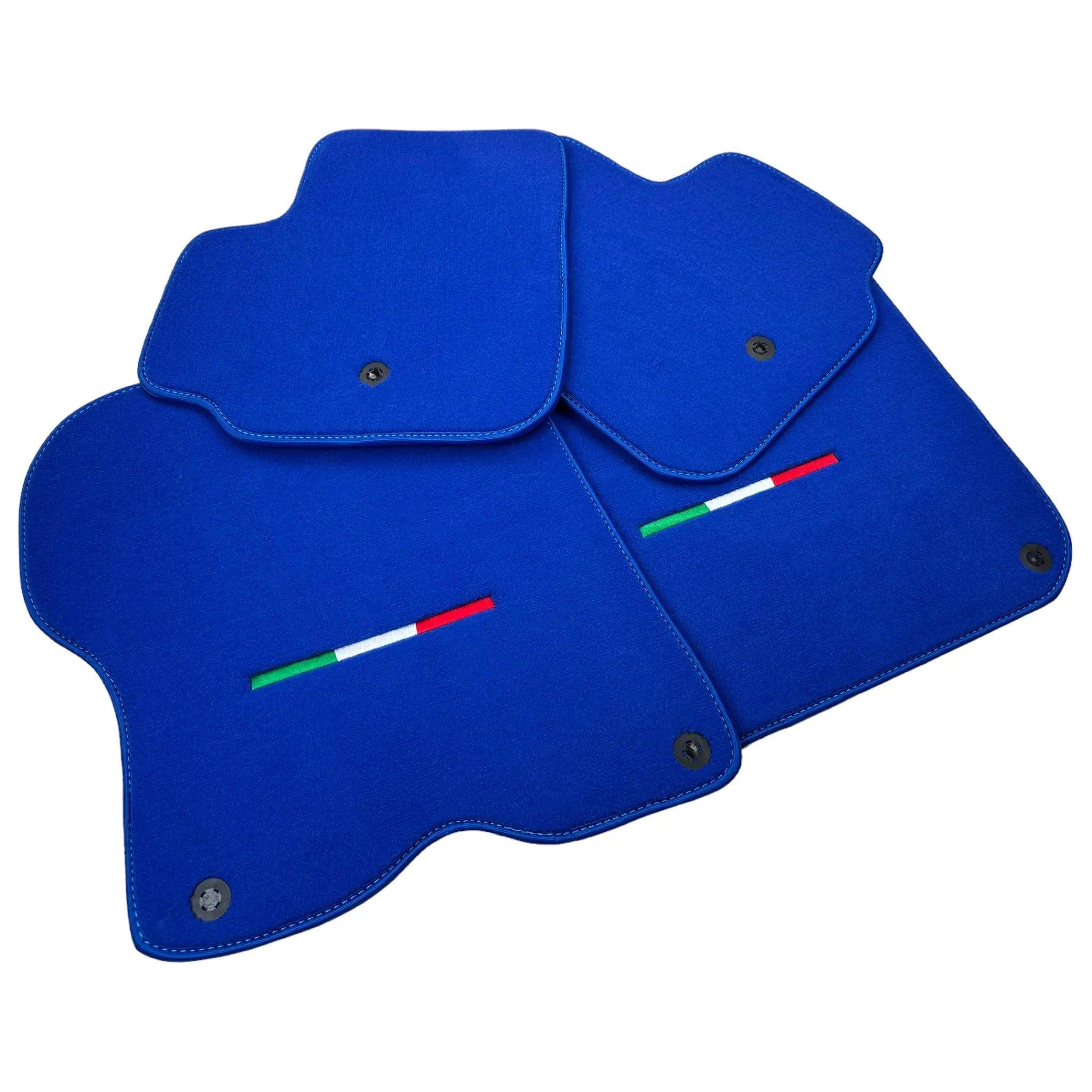 Blue Floor Mats For Ferrari GTC4 Lusso (2016-2023) Italian Edition - AutoWin
