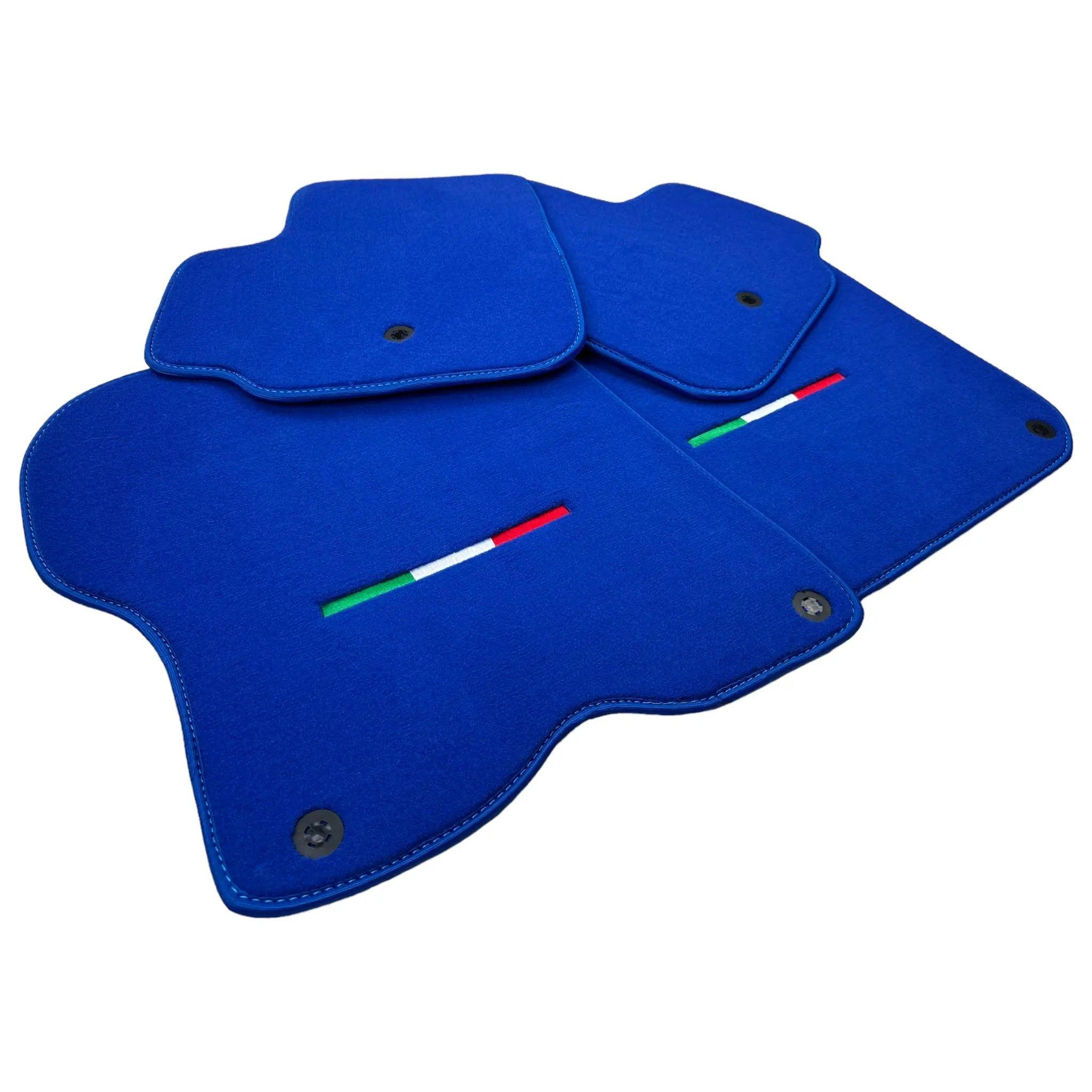 Blue Floor Mats For Ferrari GTC4 Lusso (2016-2023) Italian Edition - AutoWin