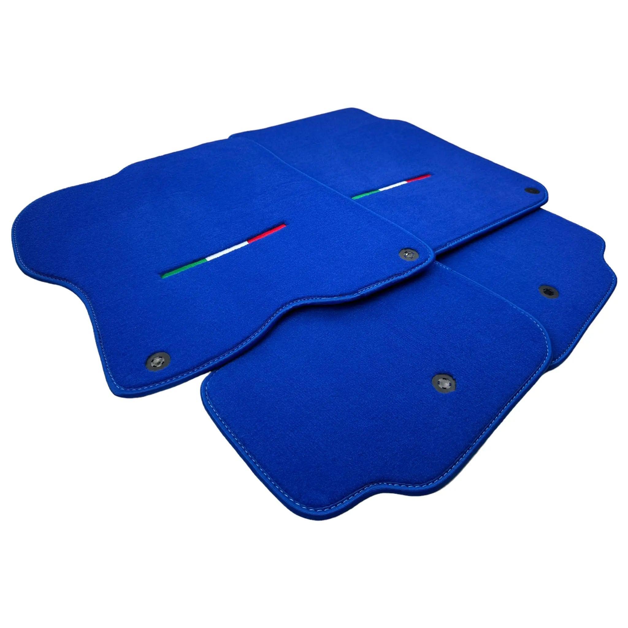 Blue Floor Mats For Ferrari GTC4 Lusso (2016-2023) Italian Edition - AutoWin