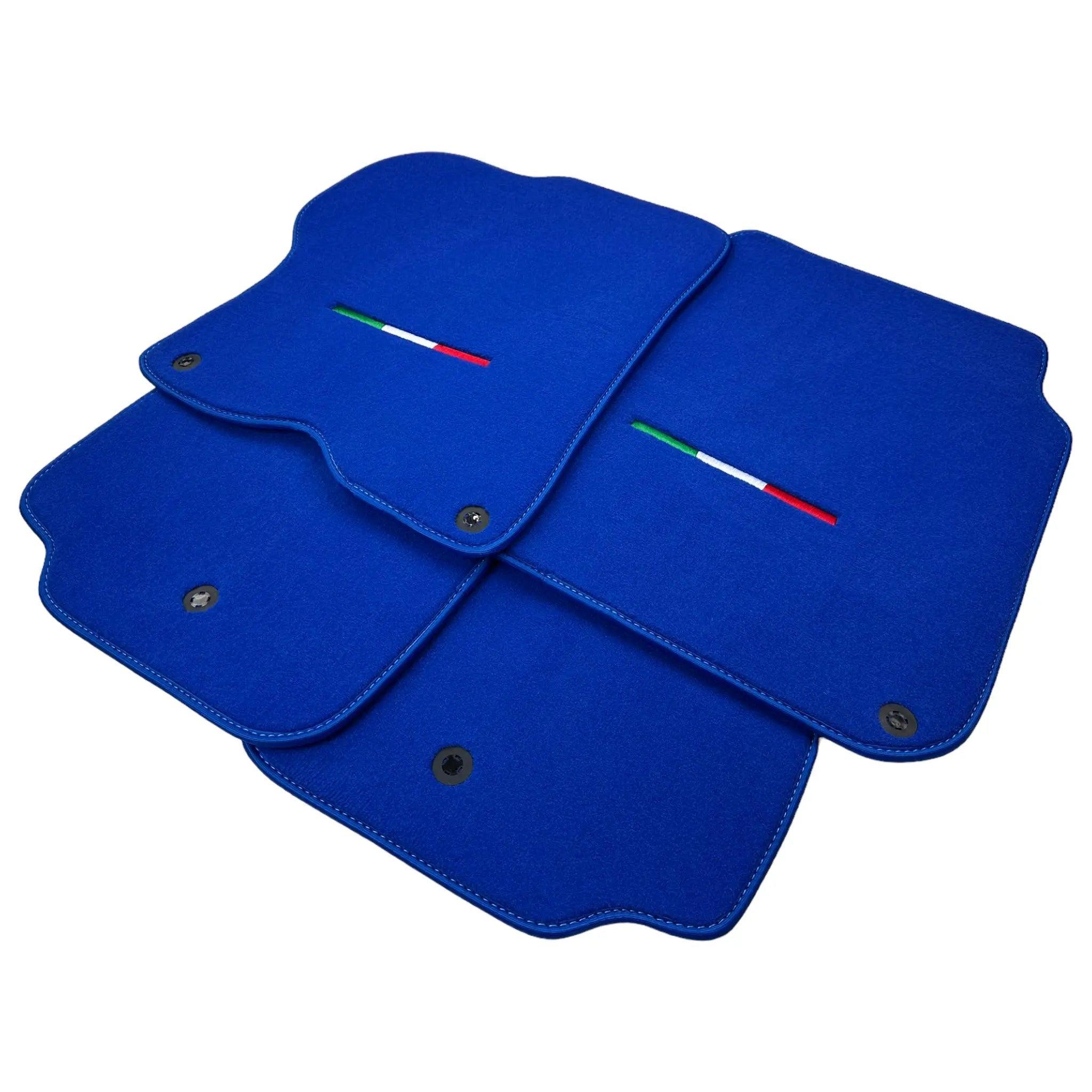 Blue Floor Mats For Ferrari GTC4 Lusso (2016-2023) Italian Edition - AutoWin