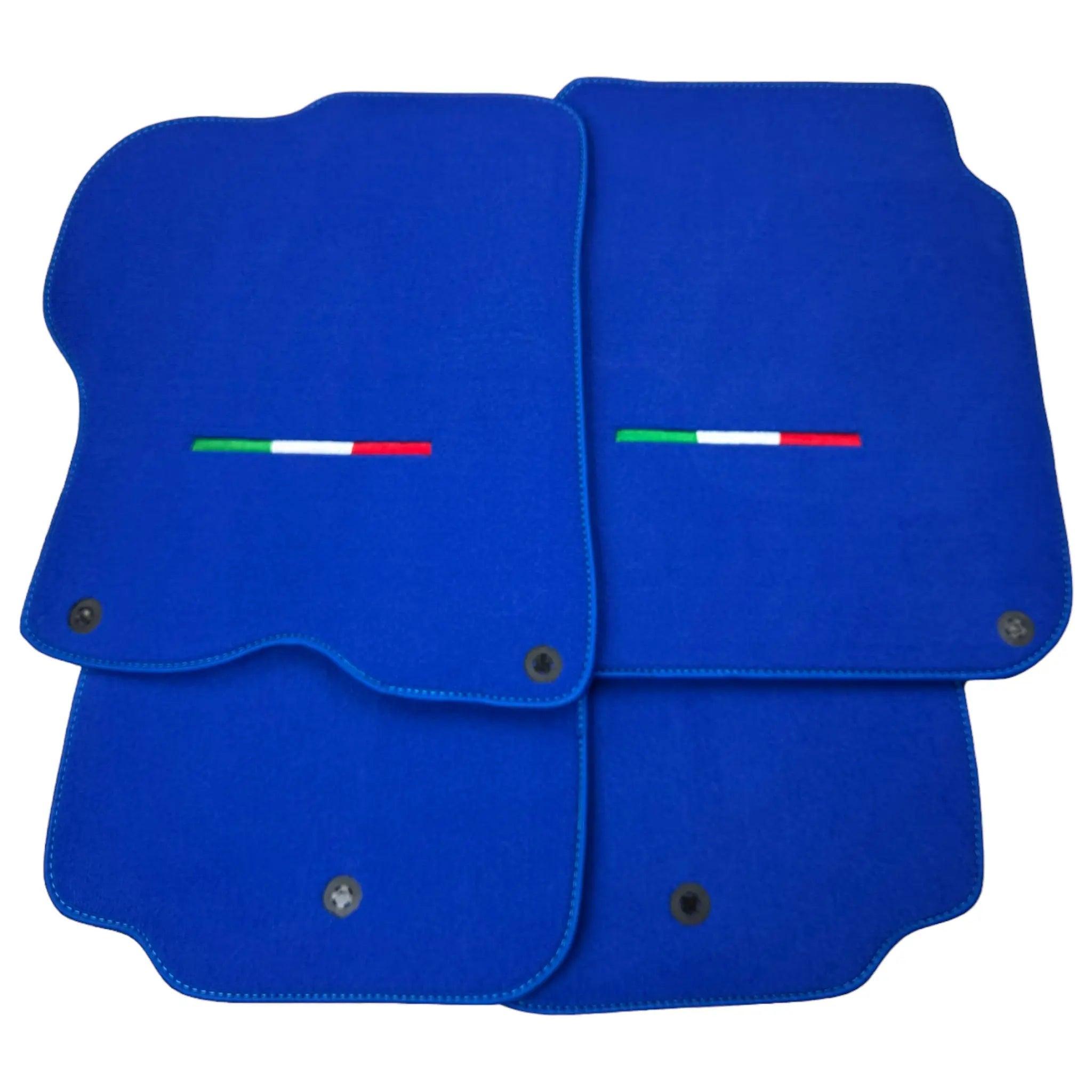 Blue Floor Mats For Ferrari GTC4 Lusso (2016-2023) Italian Edition - AutoWin