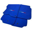 Blue Floor Mats For Ferrari GTC4 Lusso (2016-2023) Italian Edition - AutoWin