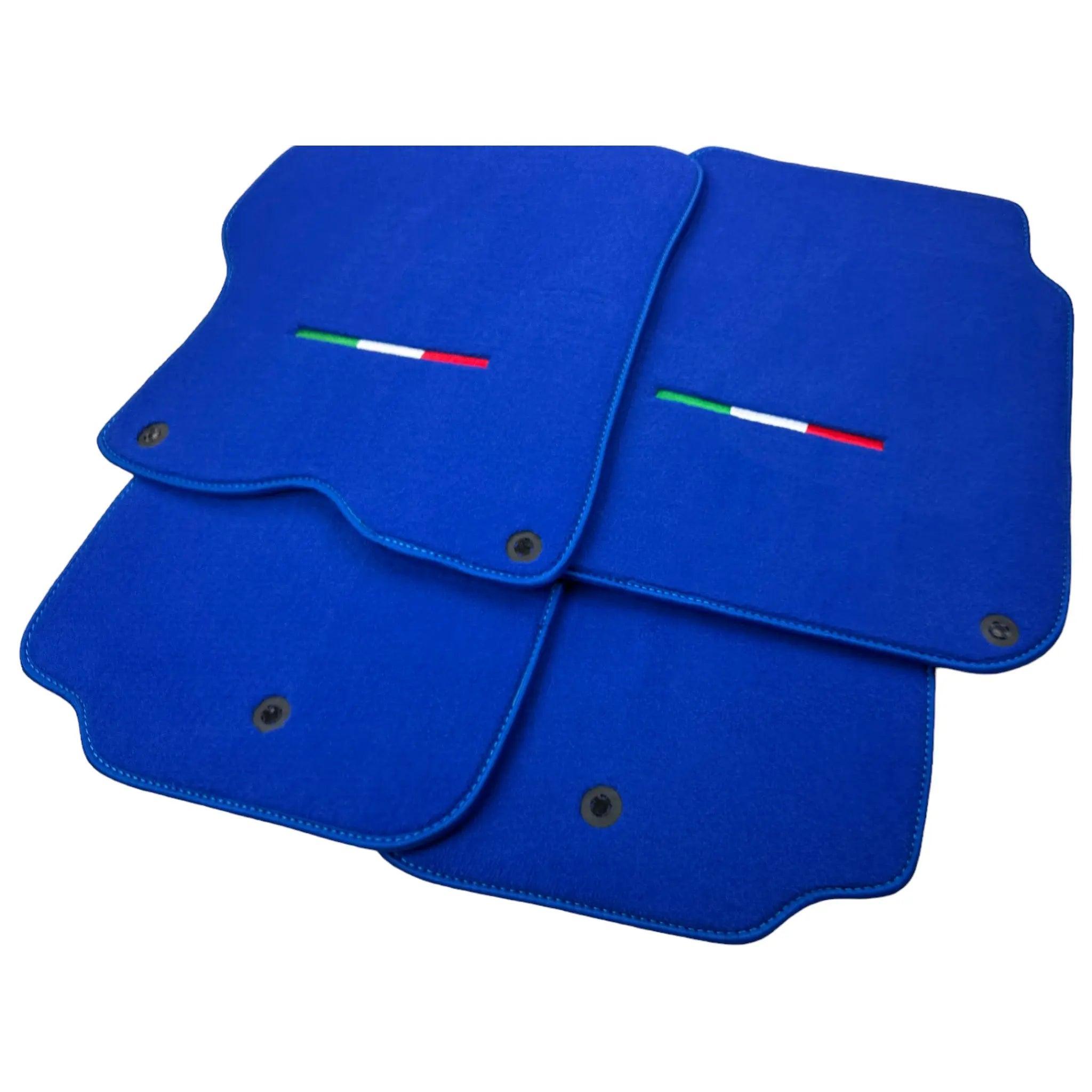 Blue Floor Mats For Ferrari GTC4 Lusso (2016-2023) Italian Edition - AutoWin