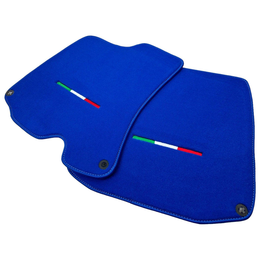 Blue Floor Mats For Ferrari Portofino (2018-2023) Italian Edition - AutoWin