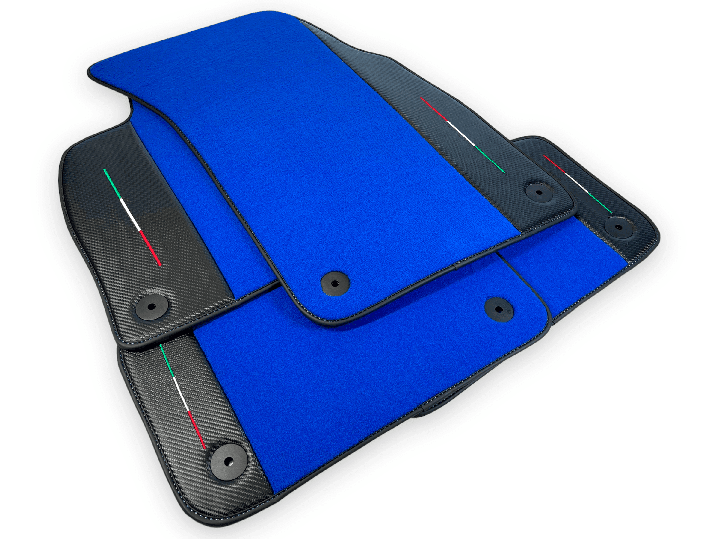 Blue Floor Mats For Lamborghini Urus With Carbon Leather - AutoWin