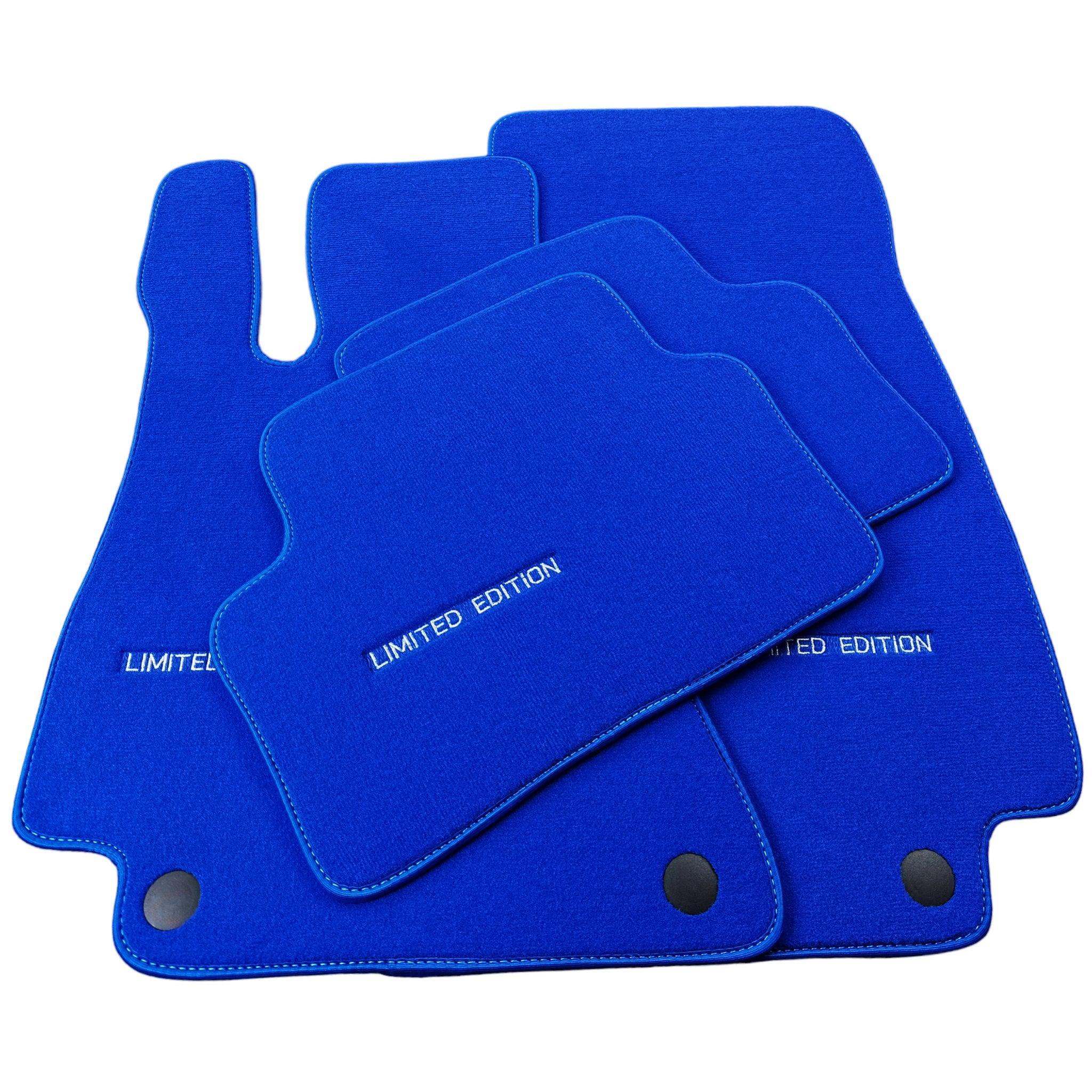 Blue Floor Mats For Mercedes Benz E-Class W213 Sedan (2016-2020) | Limited Edition - AutoWin