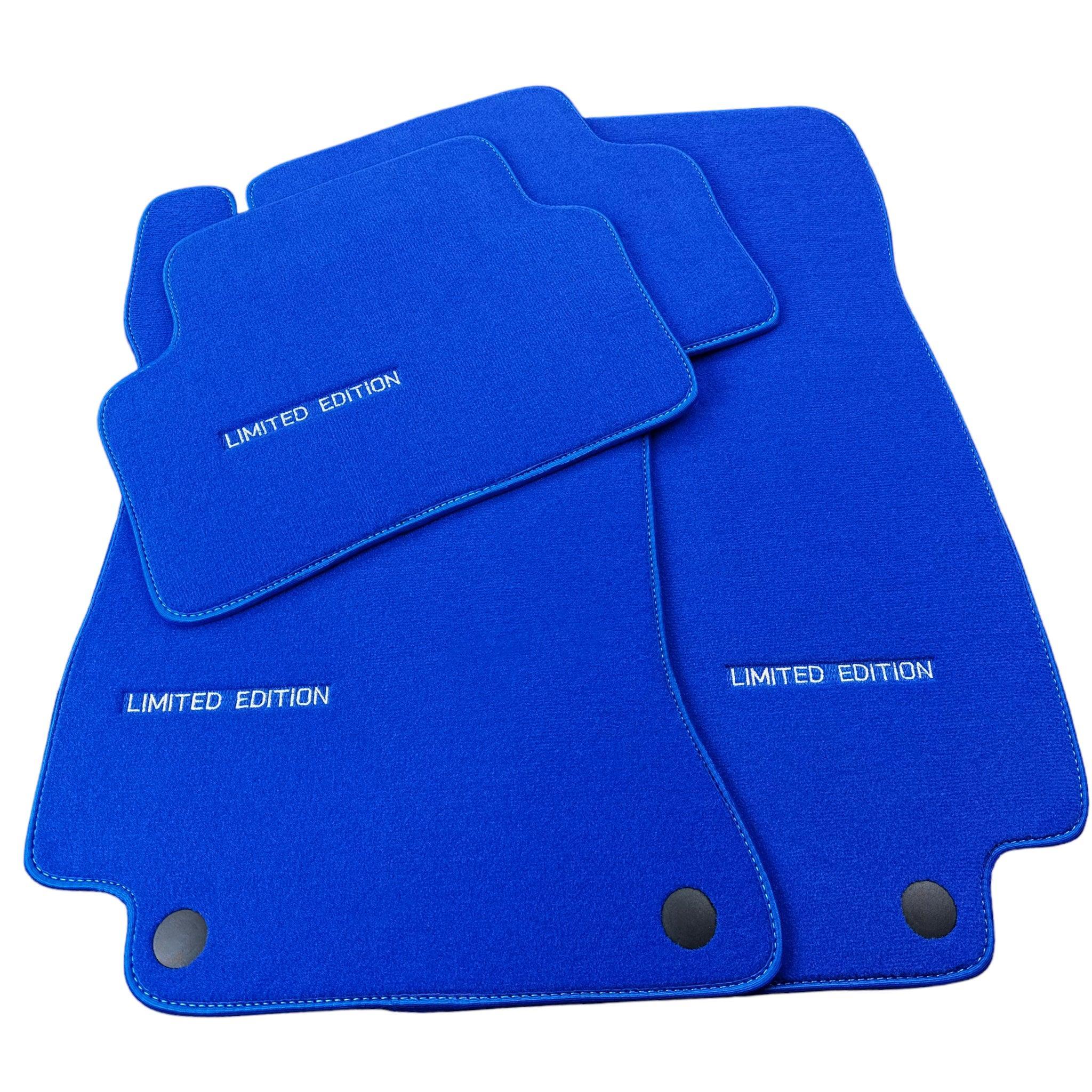Blue Floor Mats For Mercedes Benz E-Class W213 Sedan (2016-2020) | Limited Edition - AutoWin
