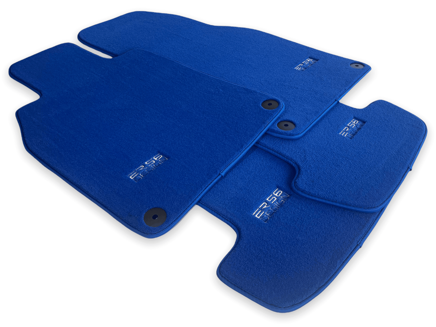 Blue Floor Mats for Porsche Taycan (2019-2023) | ER56 Design - AutoWin