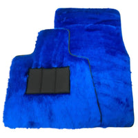 Blue Sheepskin Floor Mats for Rolls-Royce Wraith (2013-2023) - AutoWin