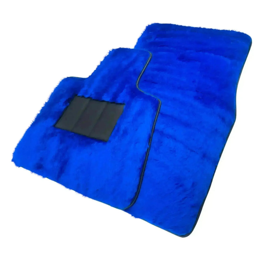 Blue Sheepskin Floor Mats for Rolls-Royce Wraith (2013-2023) - AutoWin