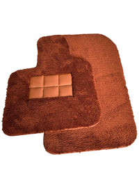 Brown Sheepskin Floor Mats For Rolls Royce Ghost Series II (2021-2024) ER56 Design Brand