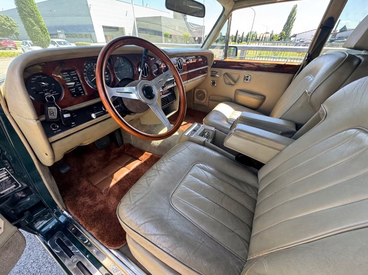 Interior look of floor mats for Brown Sheepskin Floor Mats For Rolls Royce Wraith 2013-2023 Er56 Design