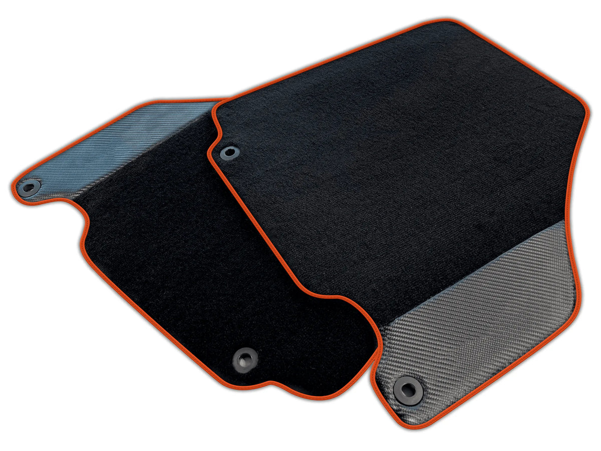 Carbon Fiber Black Floor Mats for Ferrari 360 (1999-2005) | Various Trim Colors